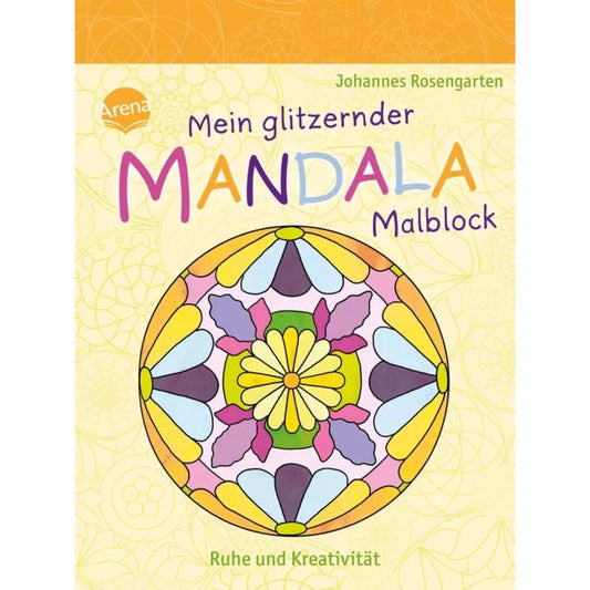 Arena Mein glitzernder Mandala-Malblock. Ruhe und Kreativität