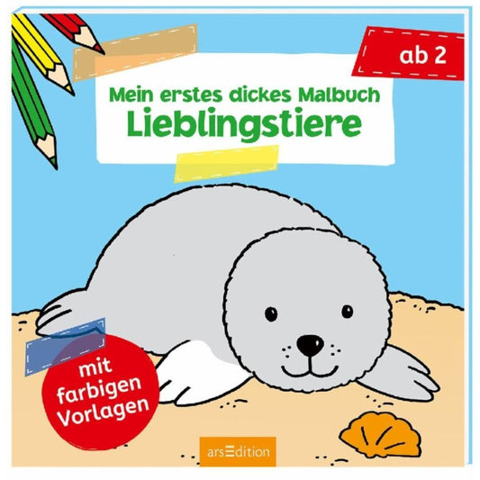 ars Edition Mein erstes dickes Malbuch ab 2 – Lieblingstiere