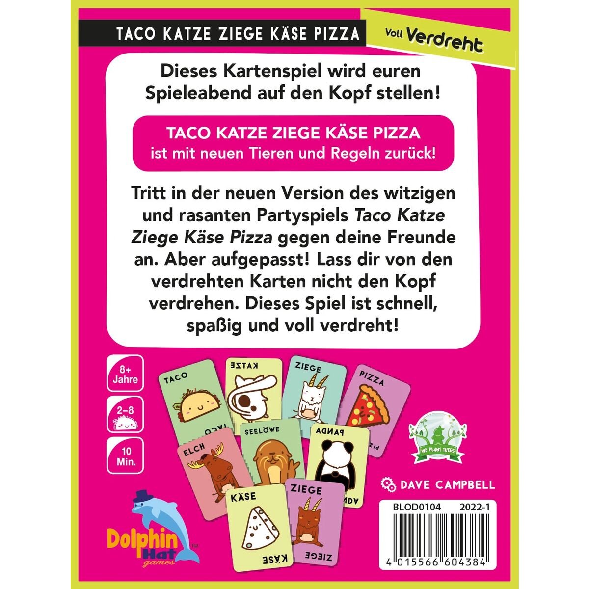 Asmodee Blue Orange Taco Katze Ziege Käse Pizza: Voll Verdreht