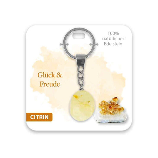 bb Klostermann Schlüsselanhänger Edelstein Citrin