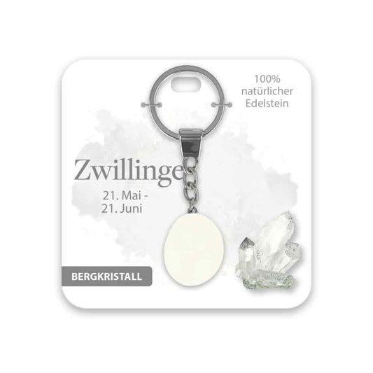 bb Klostermann Schlüsselanhänger Edelstein Zwillinge
