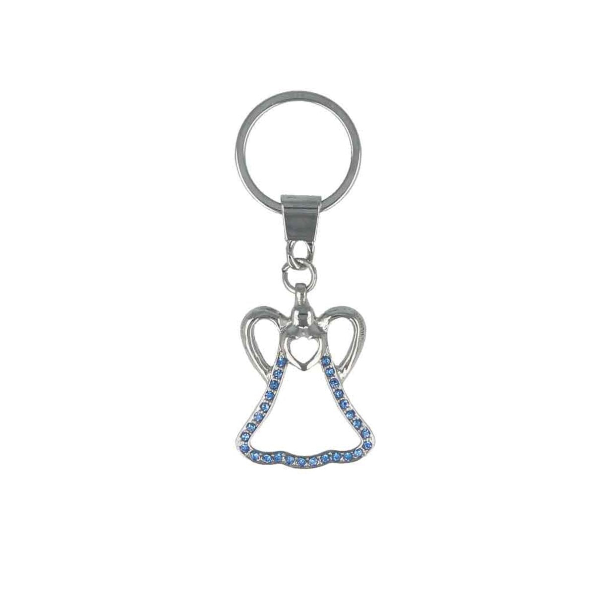 bb Klostermann Schlüsselanhänger Schutzengel Strass blau