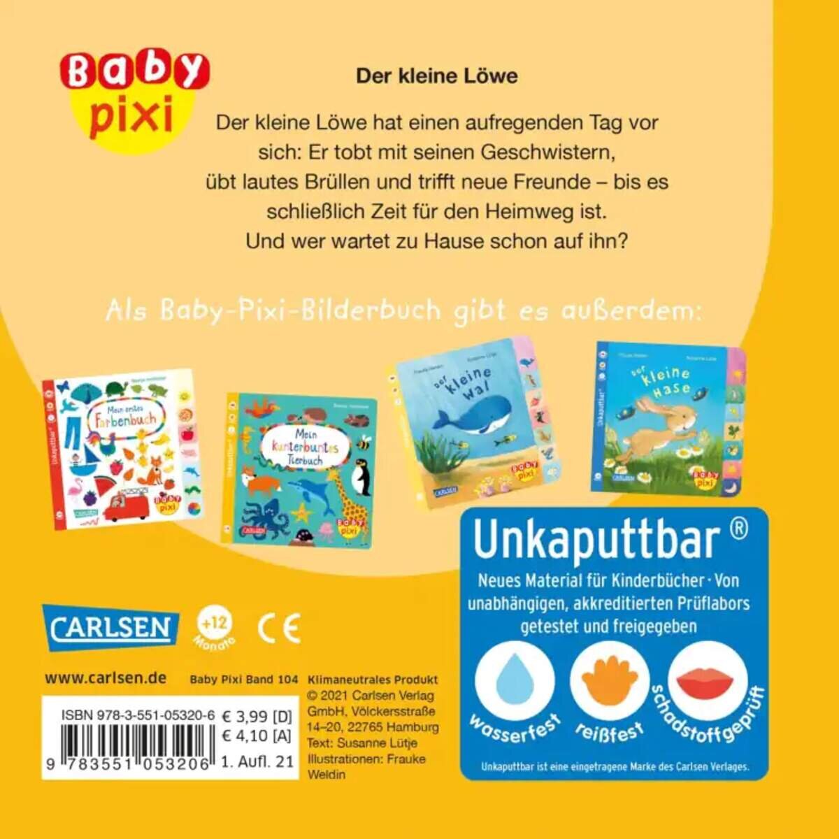 Carlsen Verlag Baby Pixi (unkaputtbar) 104: Der kleine Löwe