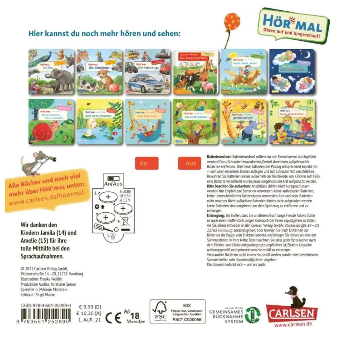 Carlsen Verlag Hör mal (Soundbuch): Verse für Kleine: Hallo, schön, dass du da bist ...