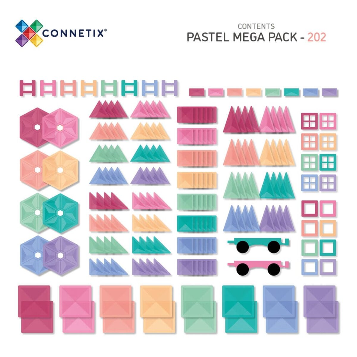 Connetix Pastell Mega Paket 202 Teile