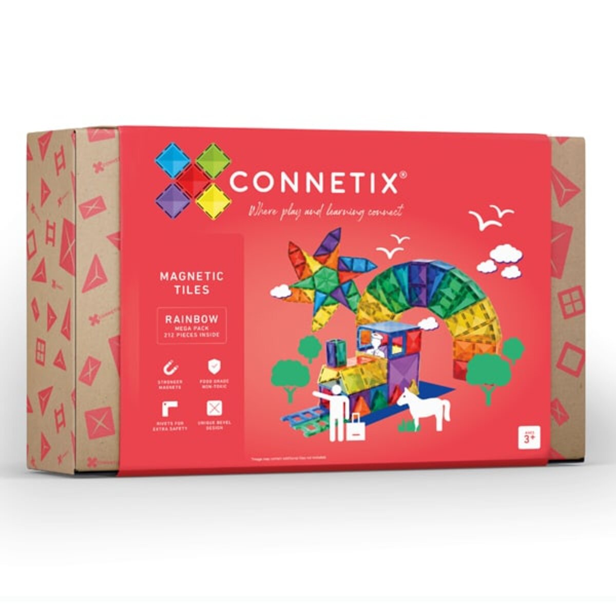Connetix Regenbogen Mega Paket, 212 Teile