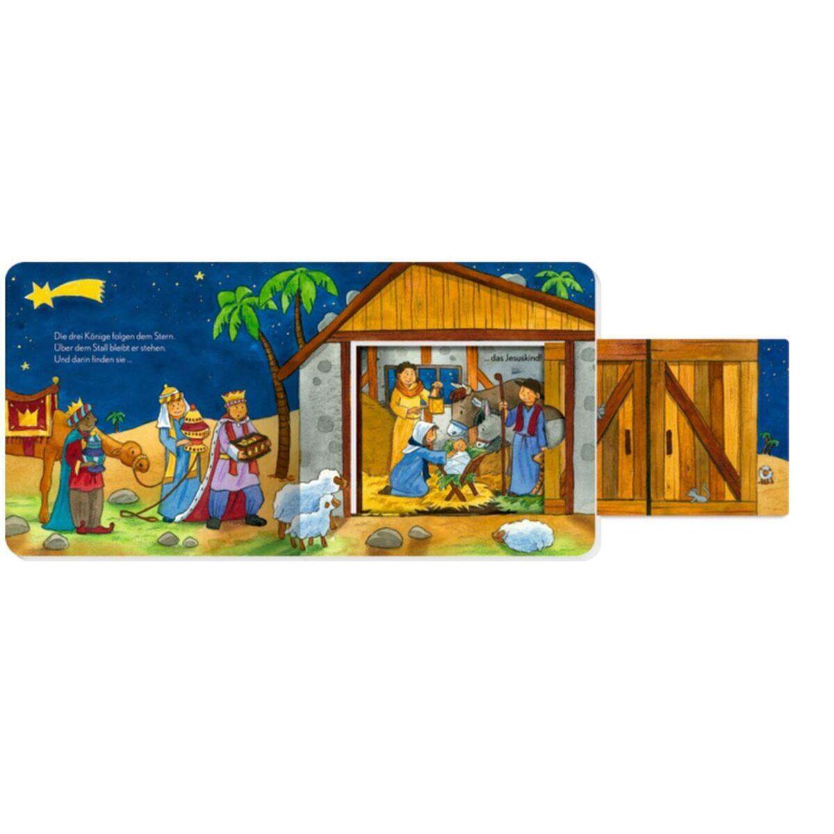 Coppenrath Verlag Die Weihnachtsgeschichte (mit Schiebern) Der kleine Himmelsbote