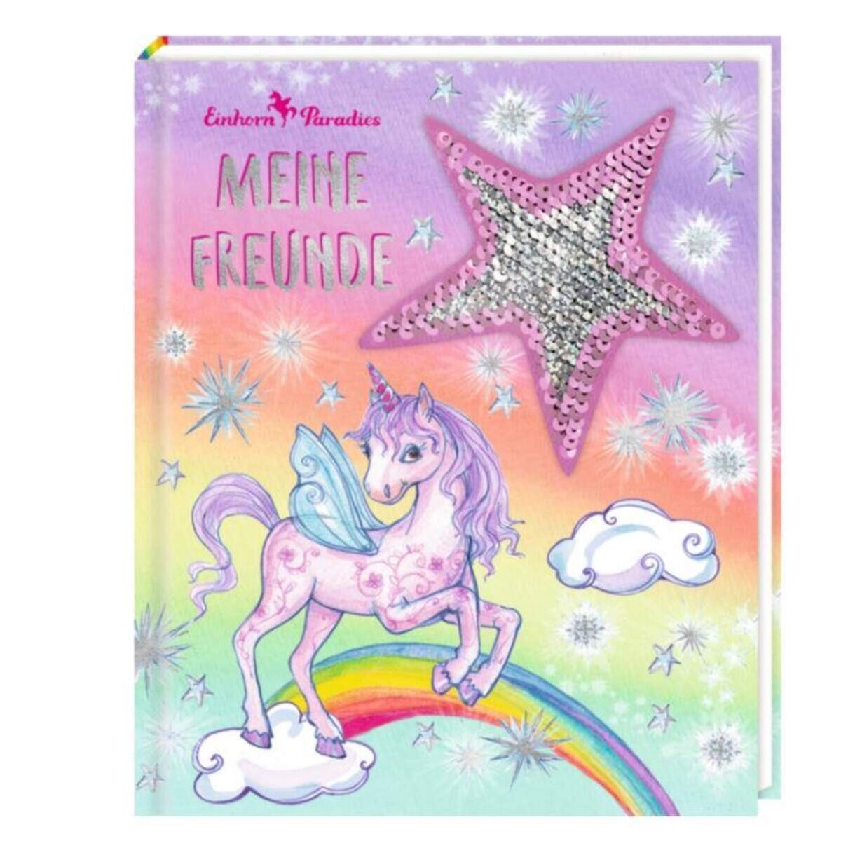 Coppenrath Verlag Freundebuch: Einhorn-Paradies Meine Freunde mit Wendepailletten