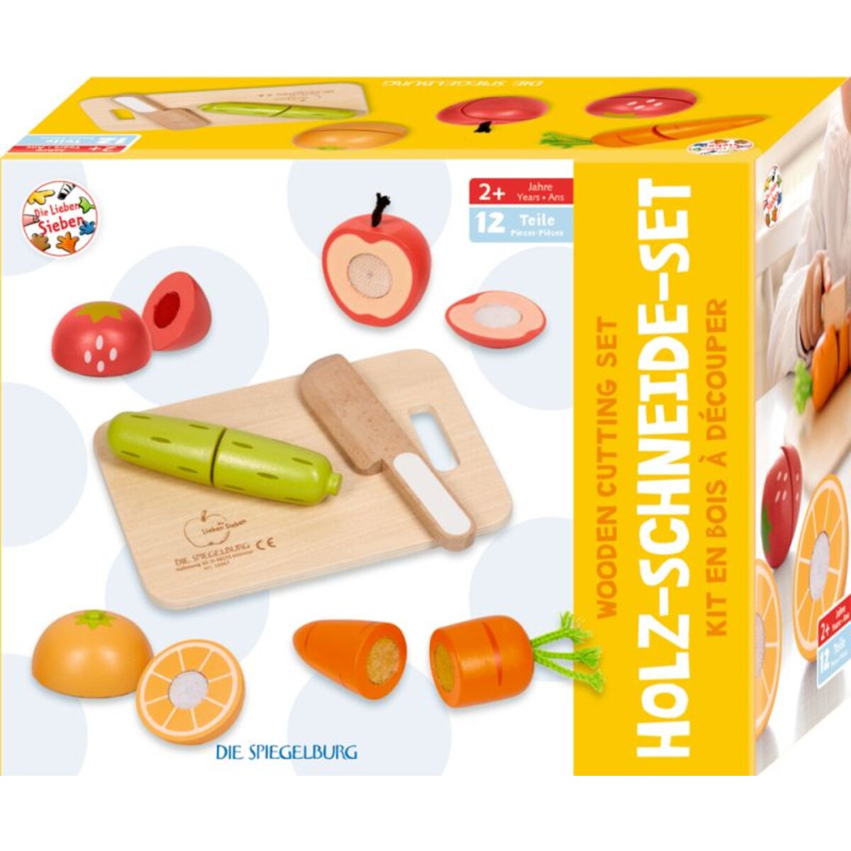 Coppenrath Verlag Holz-Schneide-Set Obst & Gemüse - Die Lieben Sieben