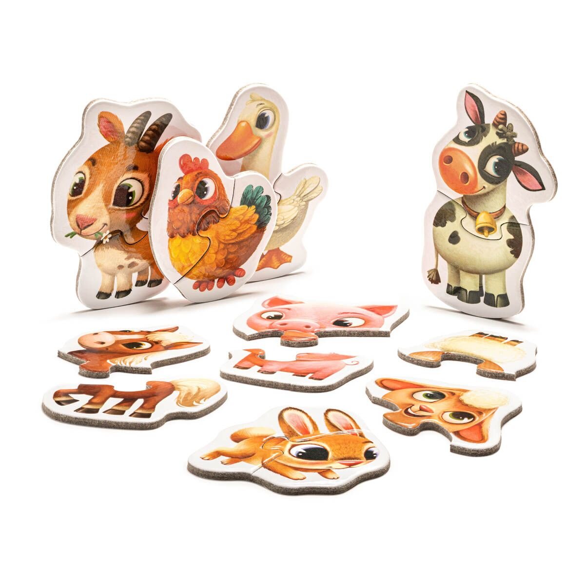 Cubika Puzzle 8 in 1 «Bauernhoftiere» 16 Teile