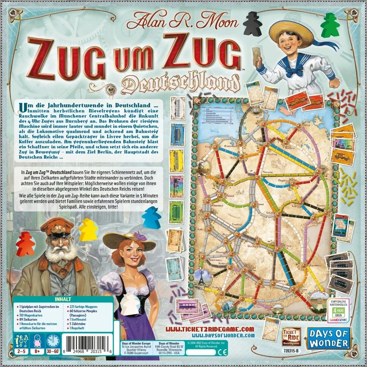 Days of Wonder Zug um Zug Deutschland (Neuauflage inkl. "Deutschland 1902")