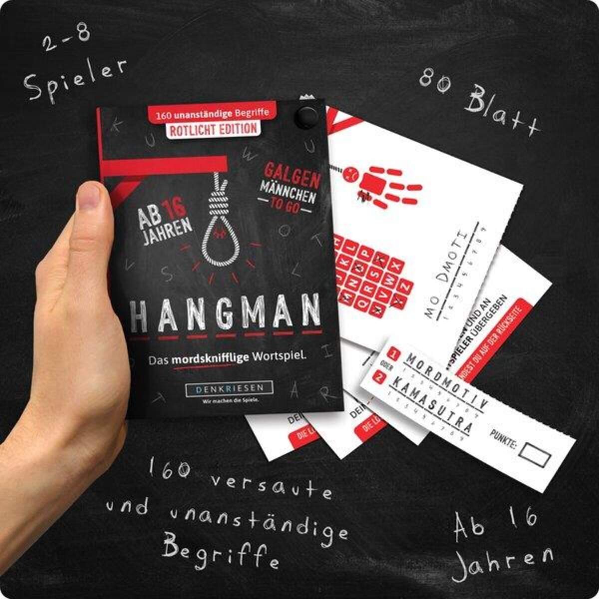 Denkriesen HANGMAN - Rotlich Edition "Galgenmännchen To Go"