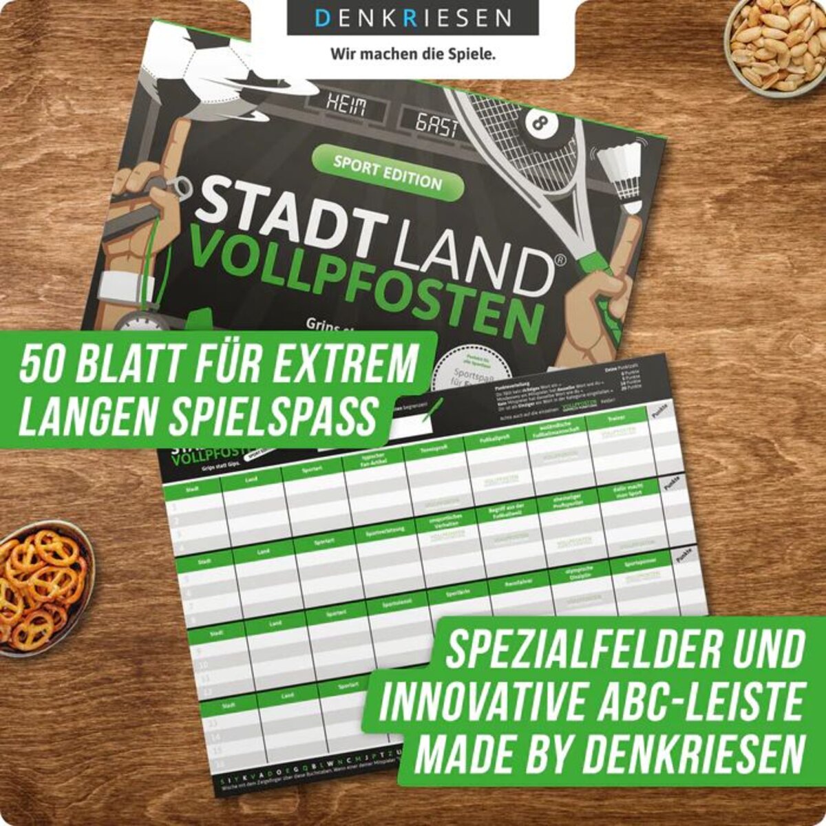 Denkriesen Stadt, Land, Vollpfosten - Sport Edition "Grips statt Gips"