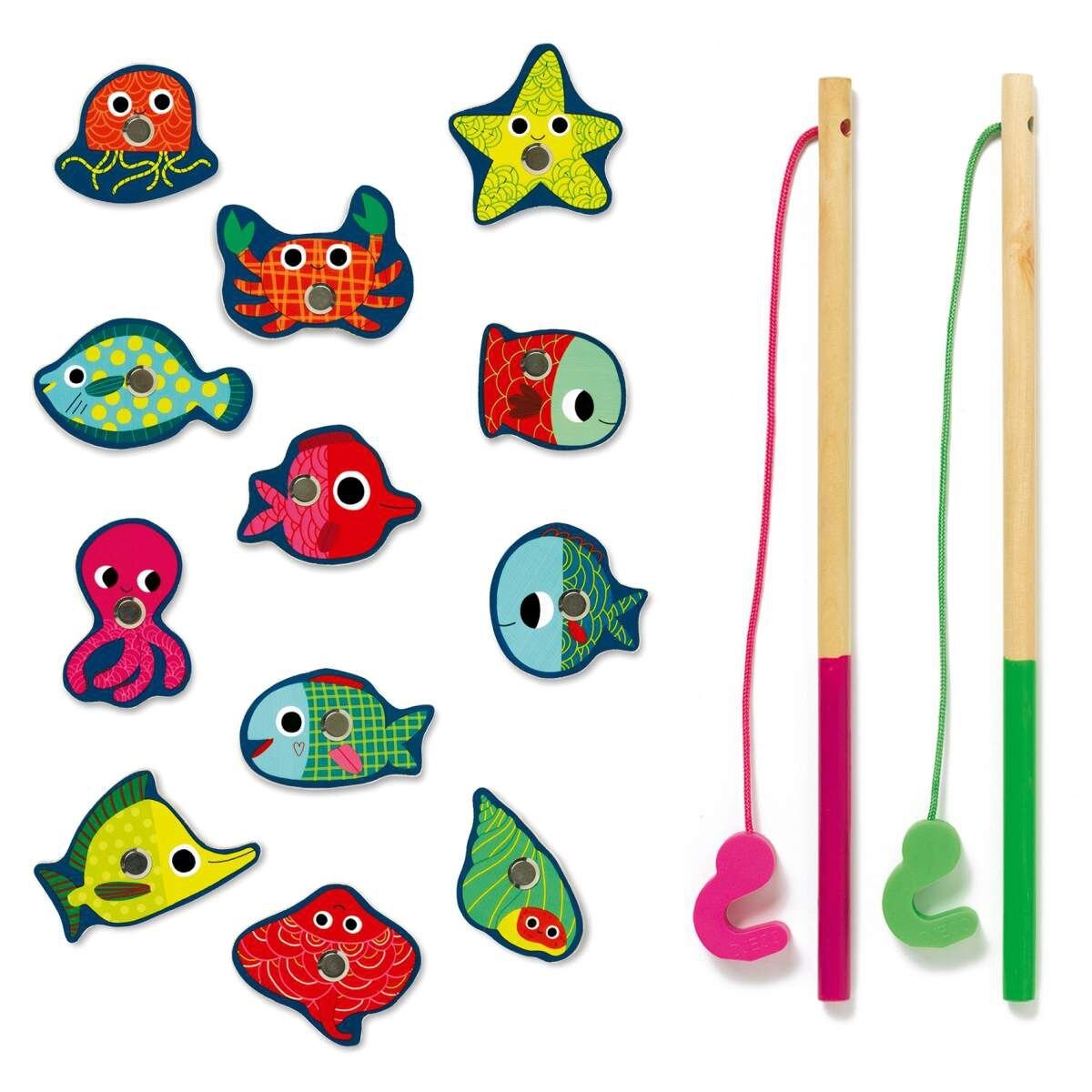 Djeco Angelspiele: Bunte Fische