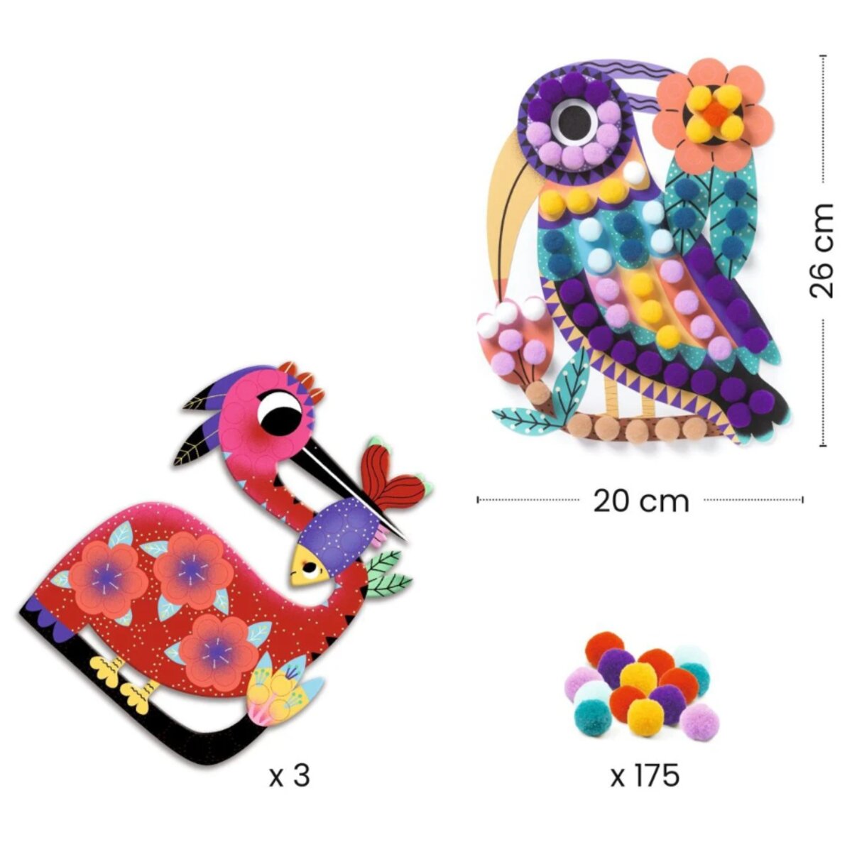 Djeco Bastelpackung 3-6: Vögel