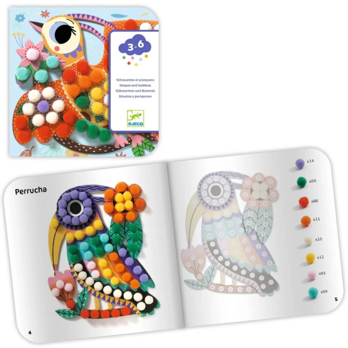 Djeco Bastelpackung 3-6: Vögel