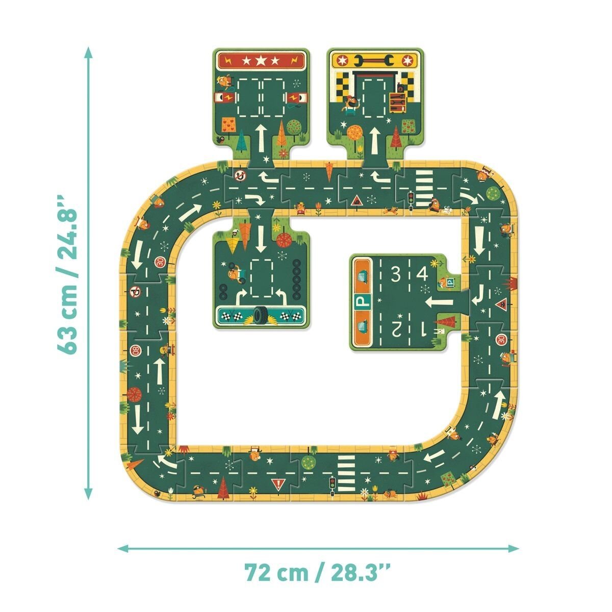 Djeco Bodenpuzzle: Straßen, 21 Teile