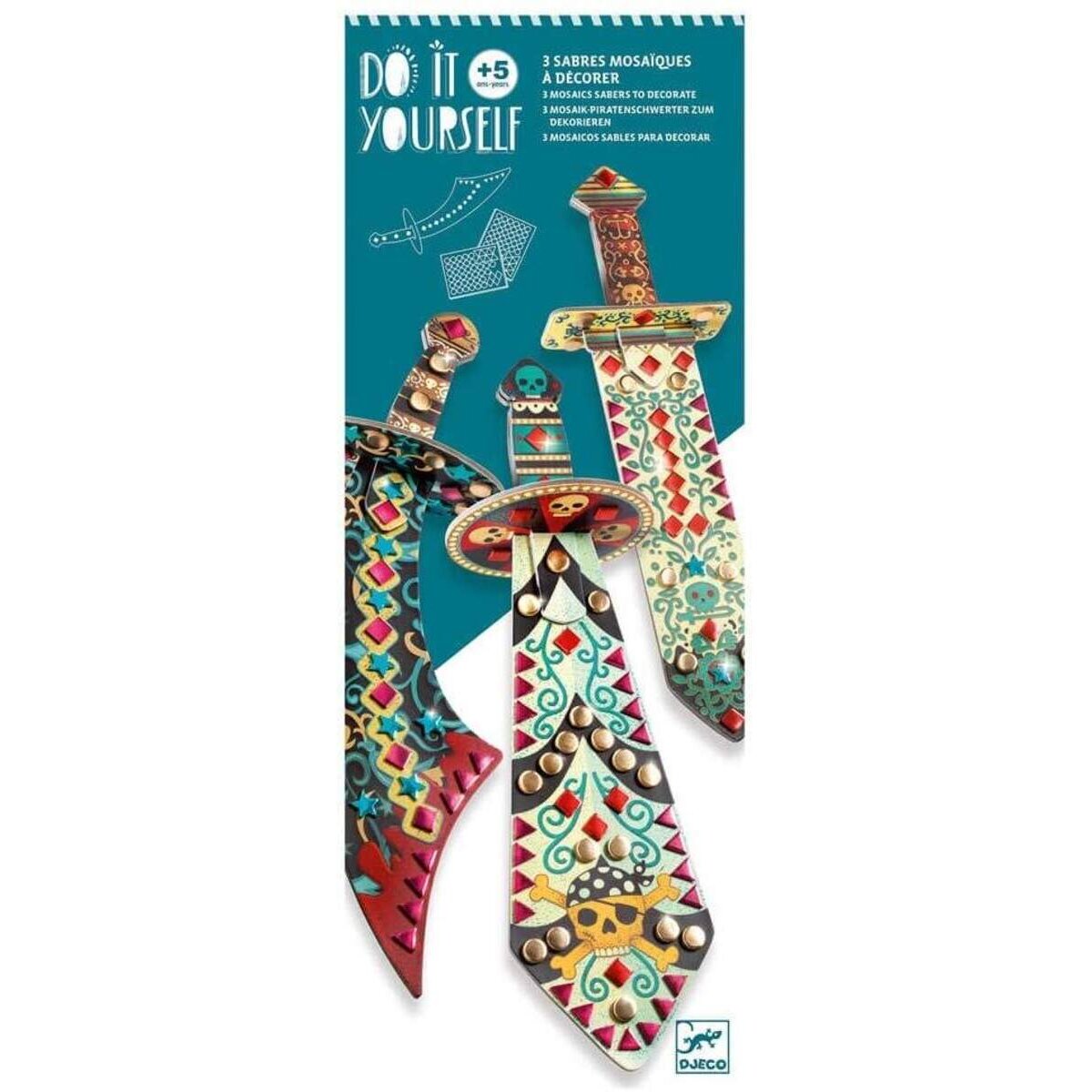 Djeco DIY: Mosaik Piratenschwerter
