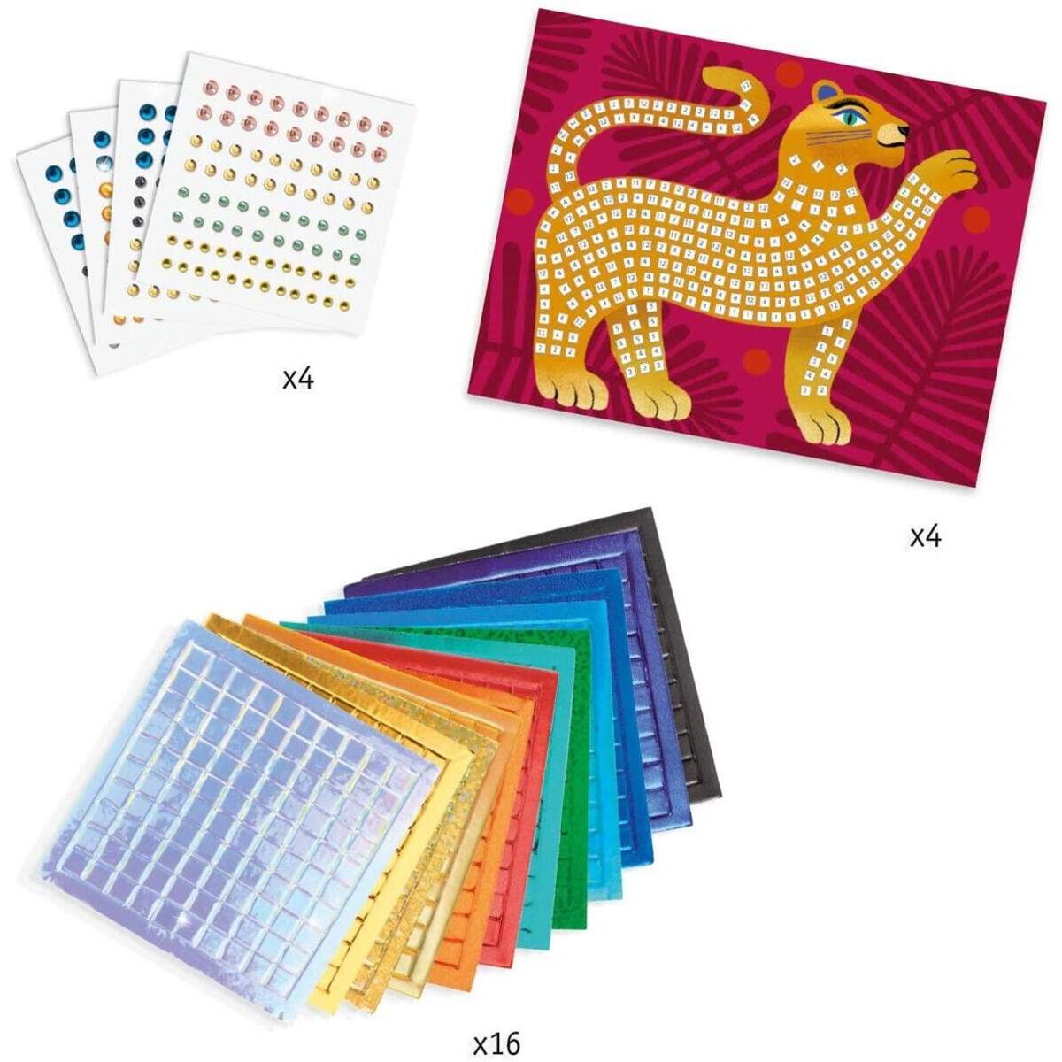 Djeco Mosaik Glitzer: Im Herzen des Dschungels