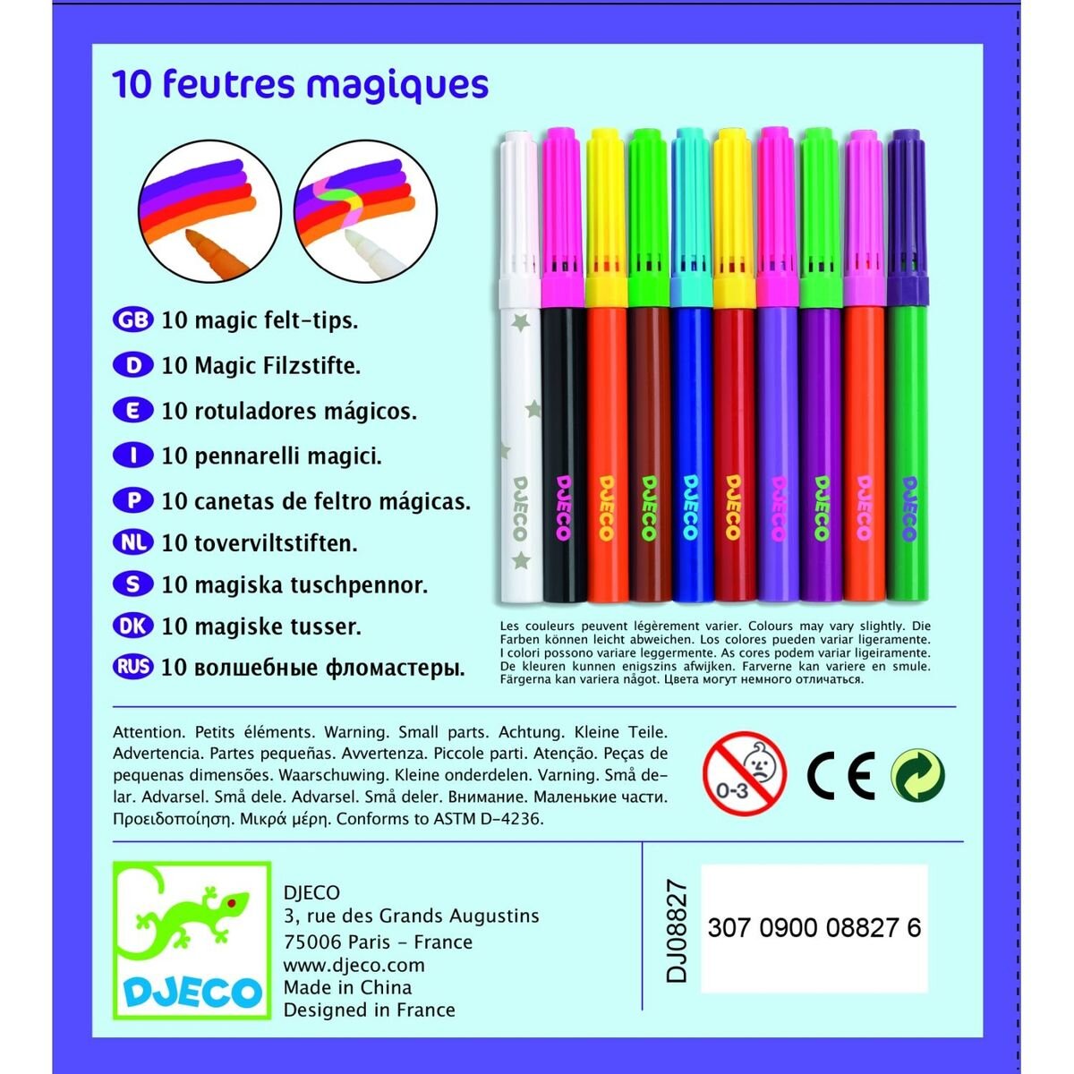 Djeco Farben: 10 magische Filzstifte