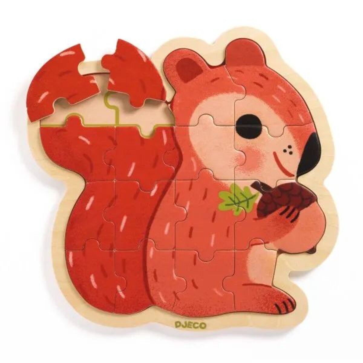 Djeco Holzpuzzle: Eichhörnchen, 16 Teile