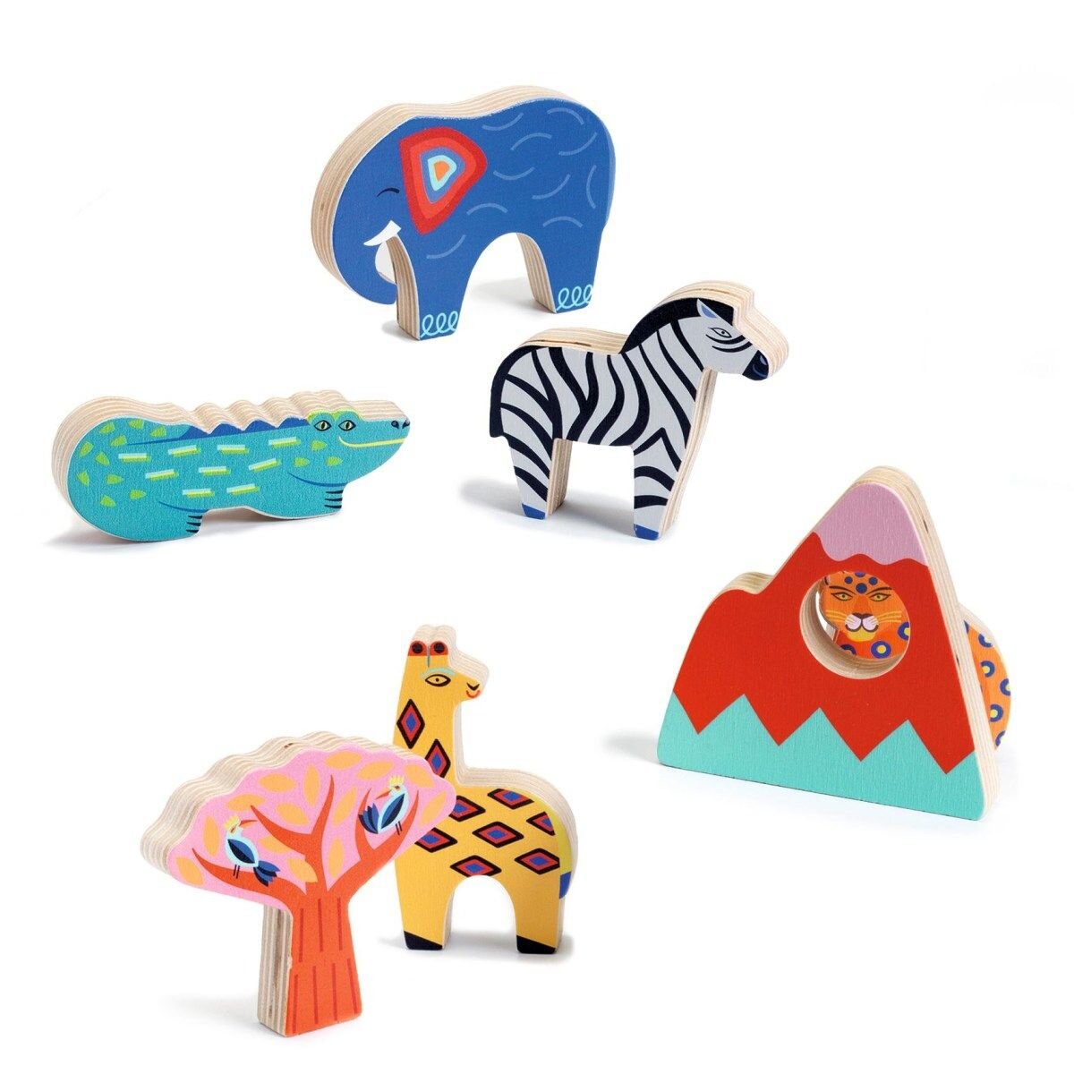 Djeco Holzpuzzle: Savana Story, 6 Teile