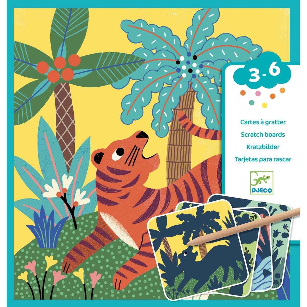 Djeco Kratzbilder: Große Tiere