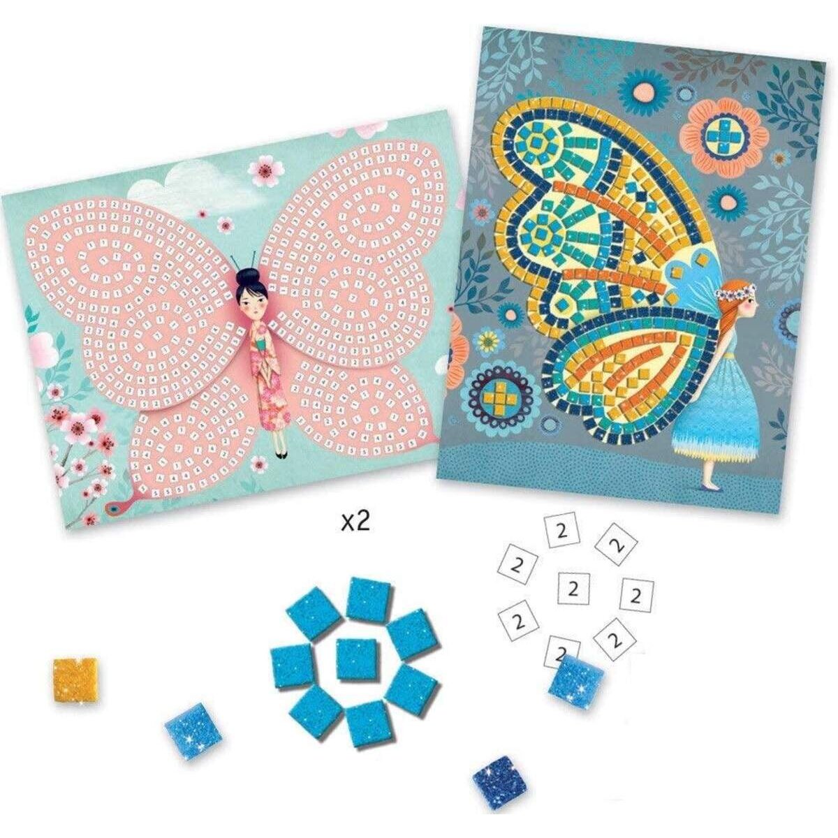 Djeco Mosaike: Glitzer Schmetterlinge