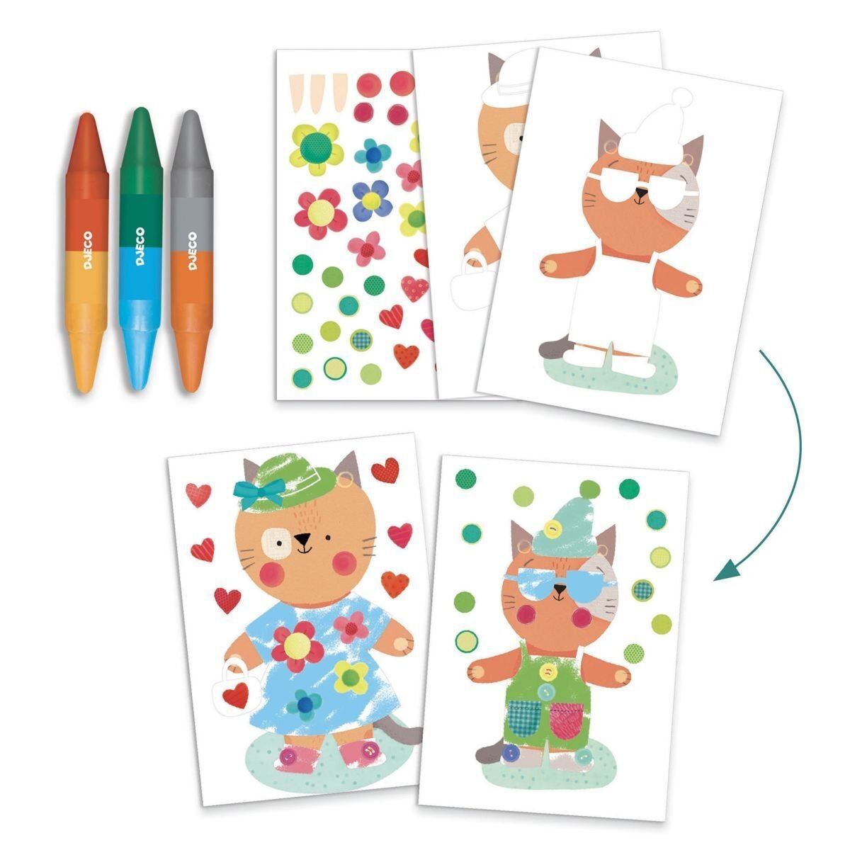 Djeco Kreativsets: Tiere und ihre Häuser