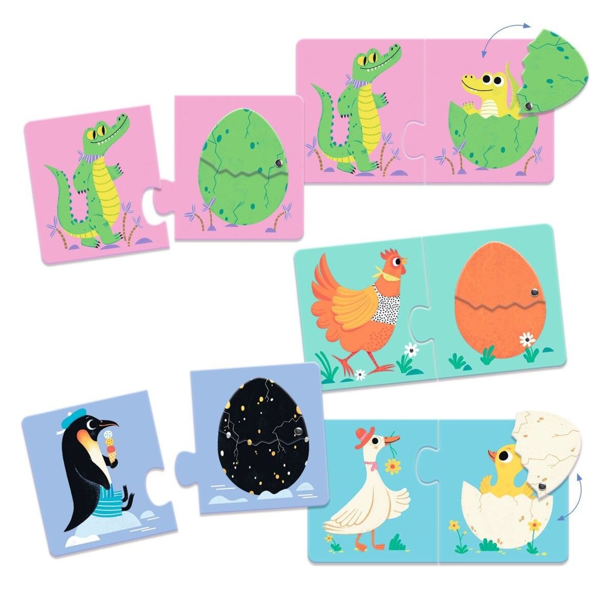 Djeco Lernspiele: Puzzle duo: Eier