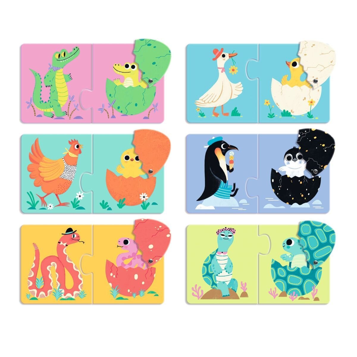 Djeco Lernspiele: Puzzle duo: Eier