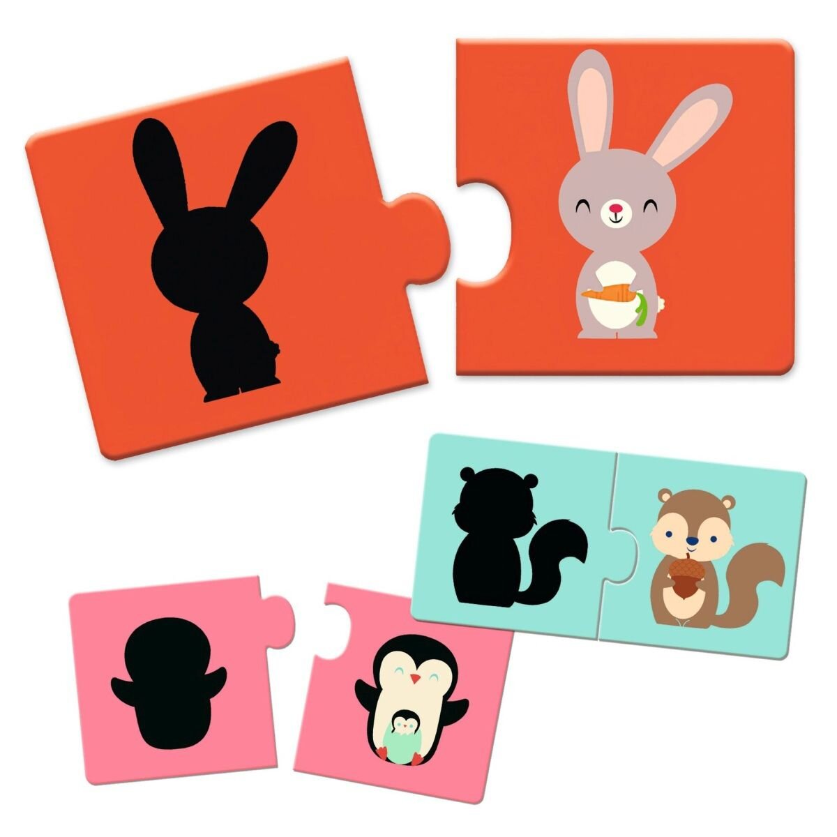 Djeco Lernspiele: Puzzle duo: Schatten