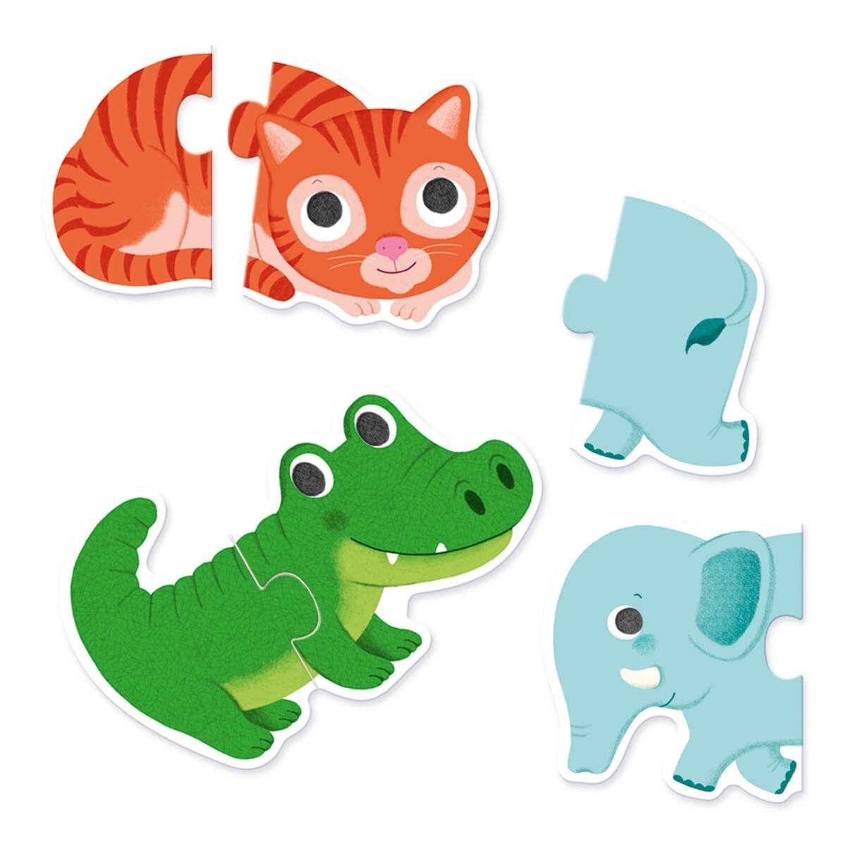 Djeco Lernspiele: Puzzle duo: Tiere, 20 Teile