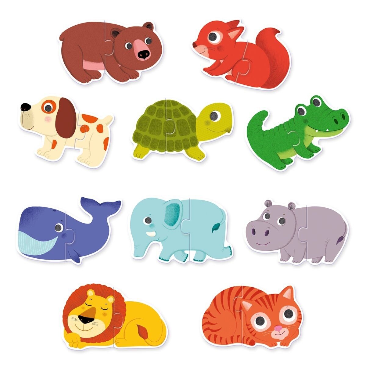 Djeco Lernspiele: Puzzle duo: Tiere, 20 Teile