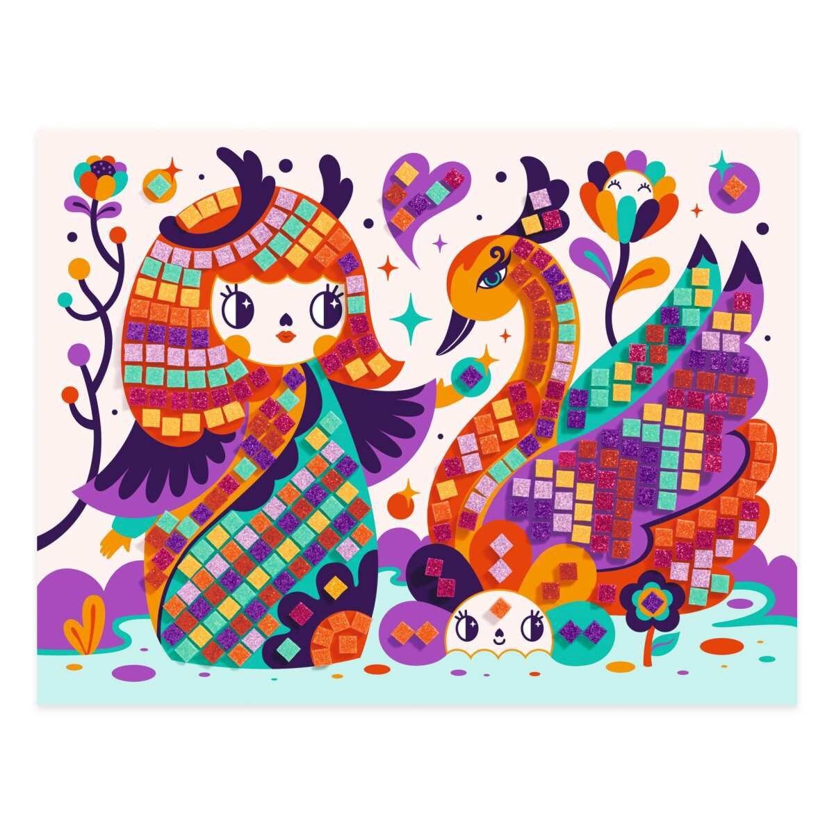 Djeco Mosaike: Glitzer Kokeshi