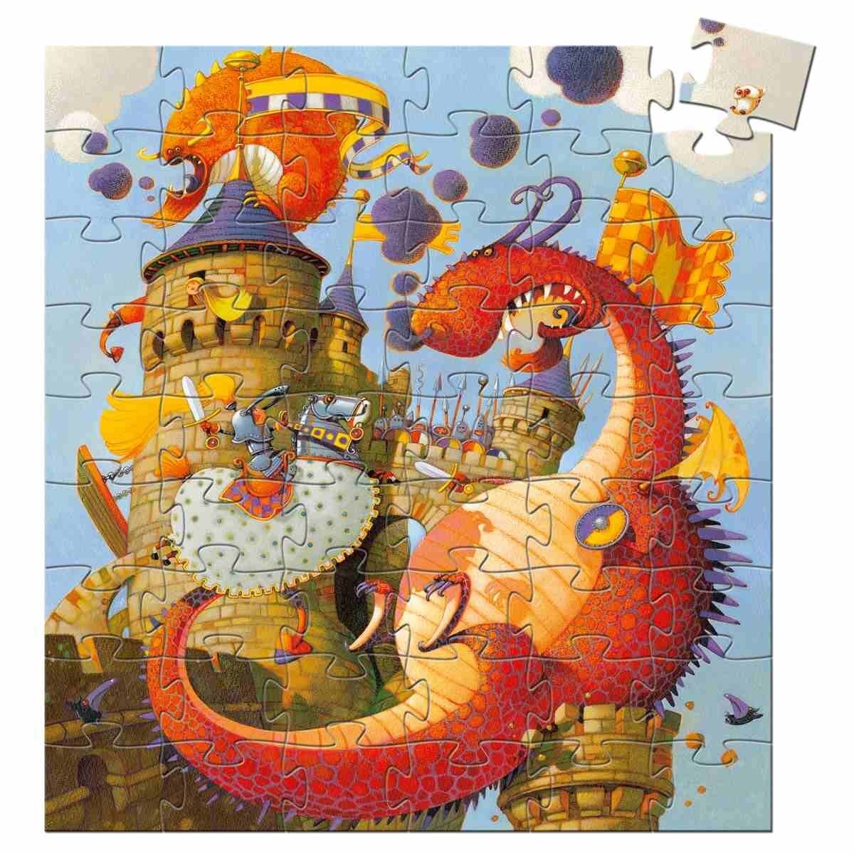 Djeco Puzzle: Vaillant und der Drache, 54 Teile