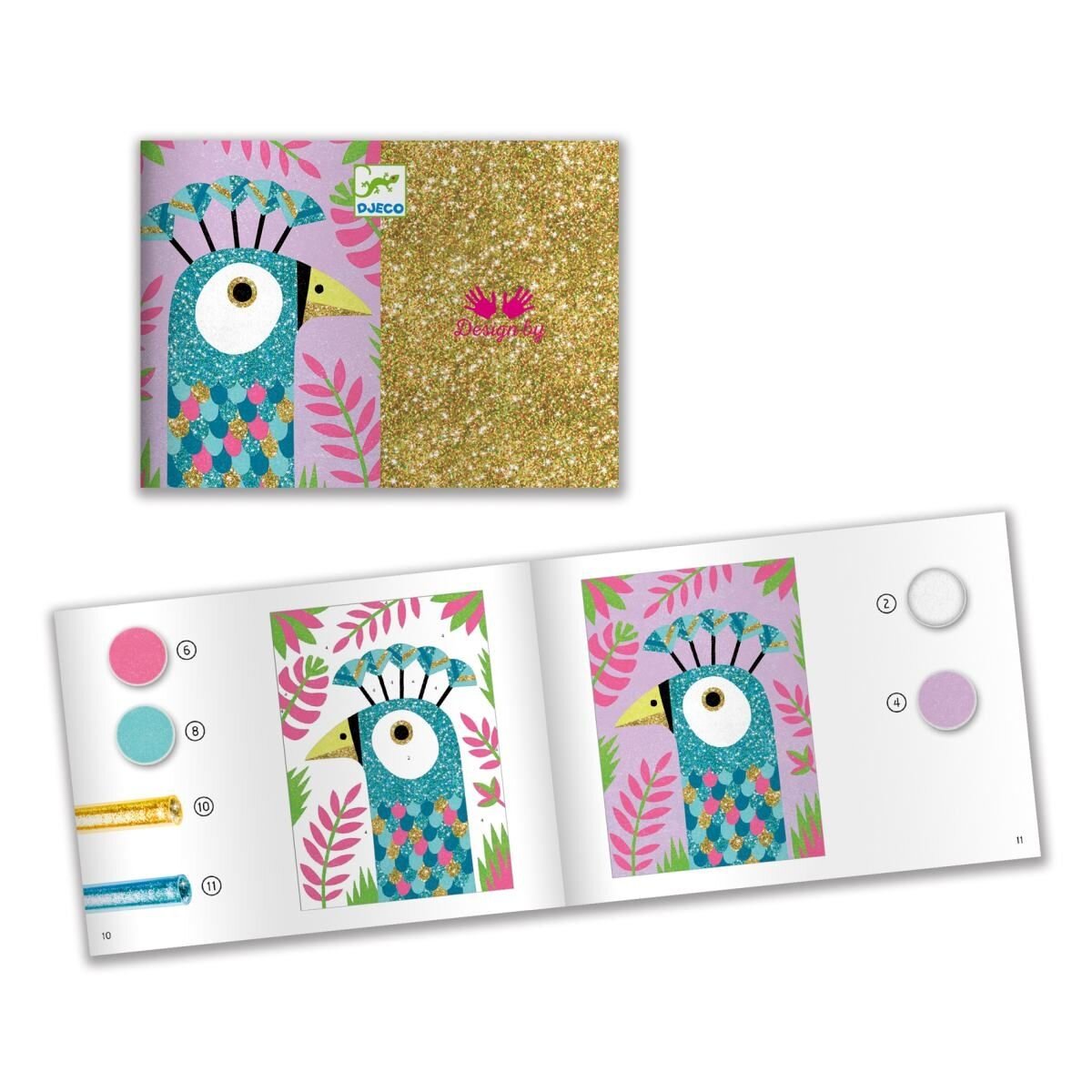Djeco Sandbilder: Glitzervögel