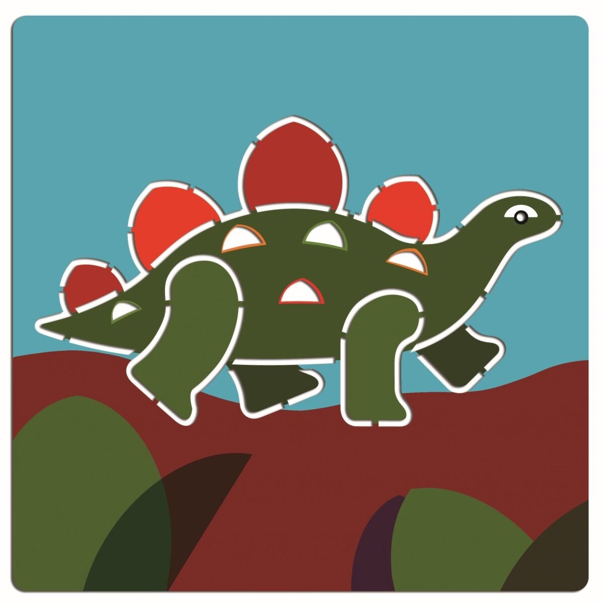 Djeco Schablonen: Dinosaurier