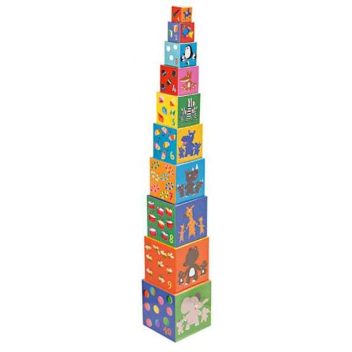 Djeco Stapelturm: 10 funny blocks