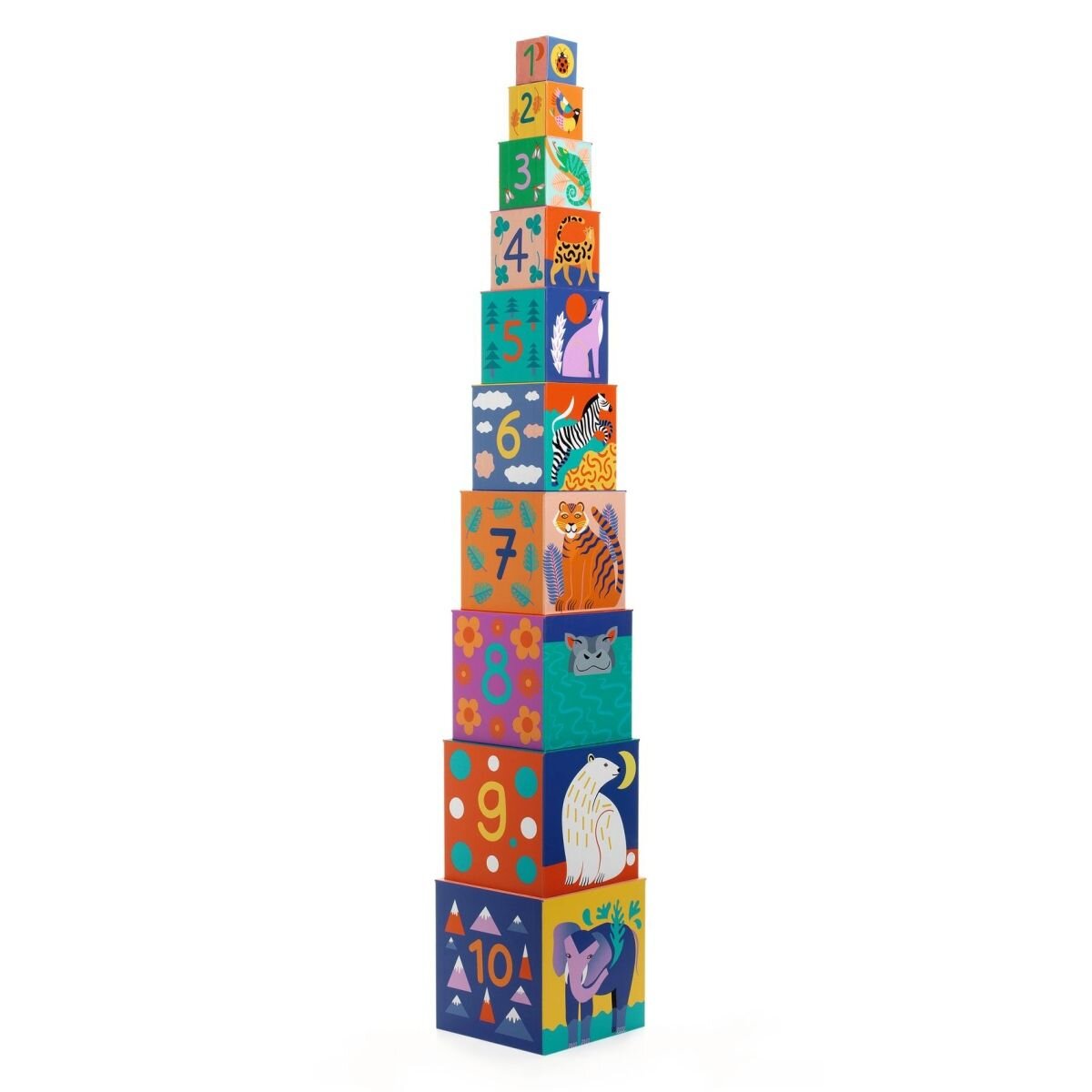 Djeco Stapelturm: Wilde Tiere