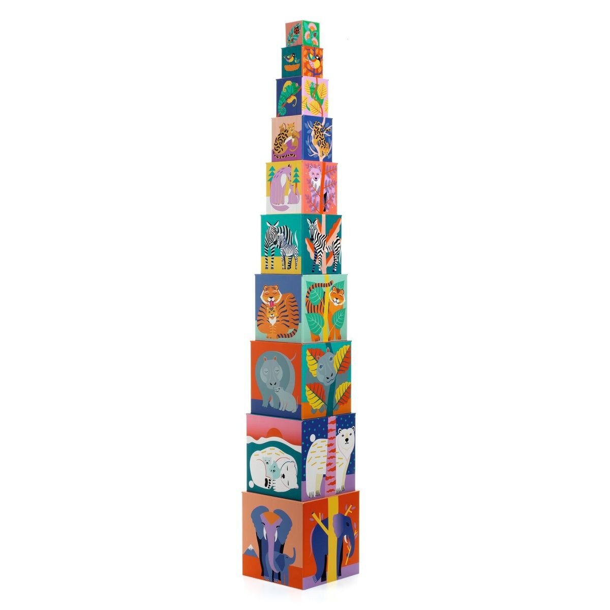 Djeco Stapelturm: Wilde Tiere