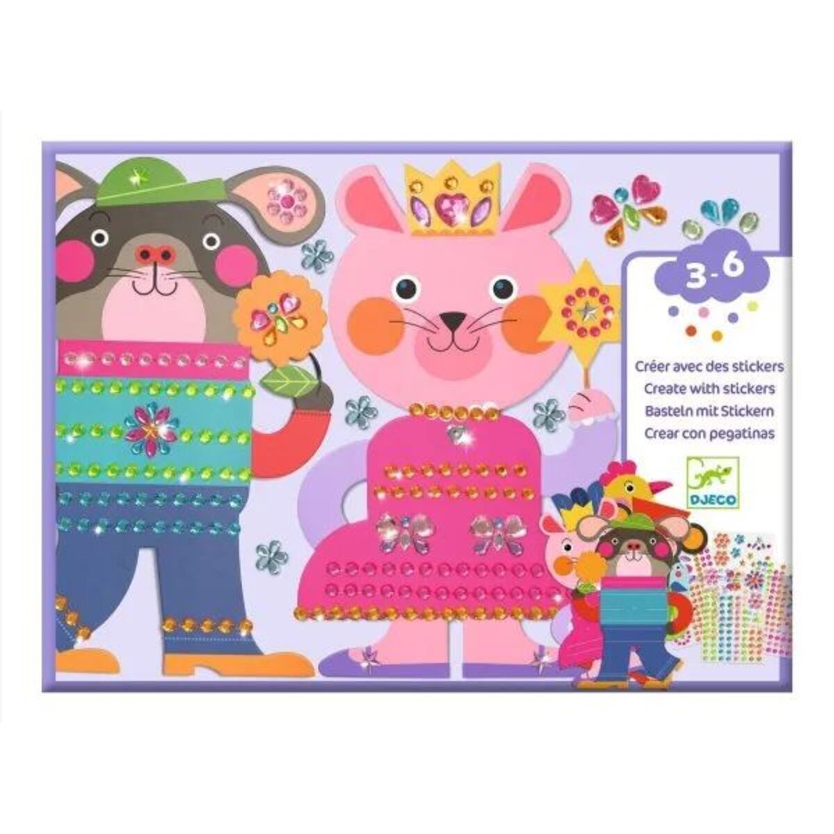 Djeco Sticker 3-6: Glitzer