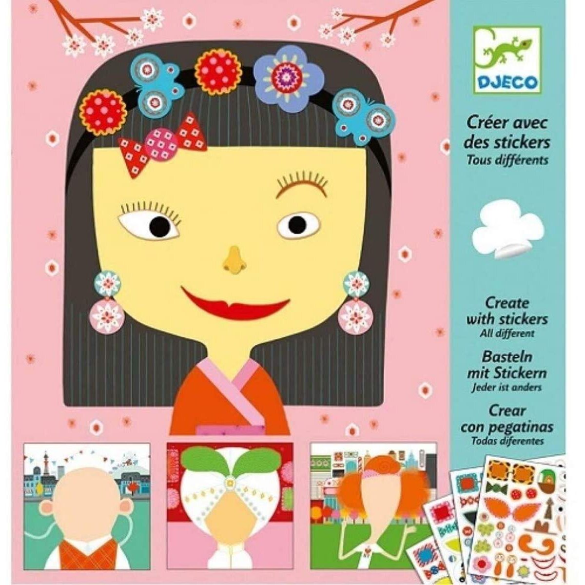 Djeco Sticker 3-6: Stickerbild Jeder ist anders