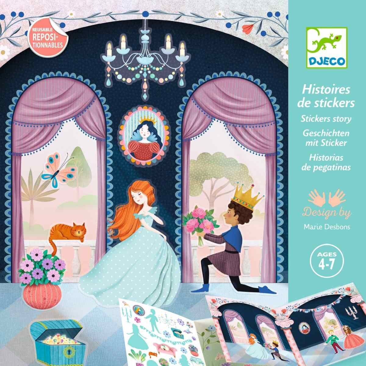 Djeco Stickerbuch: Leben im Schloss