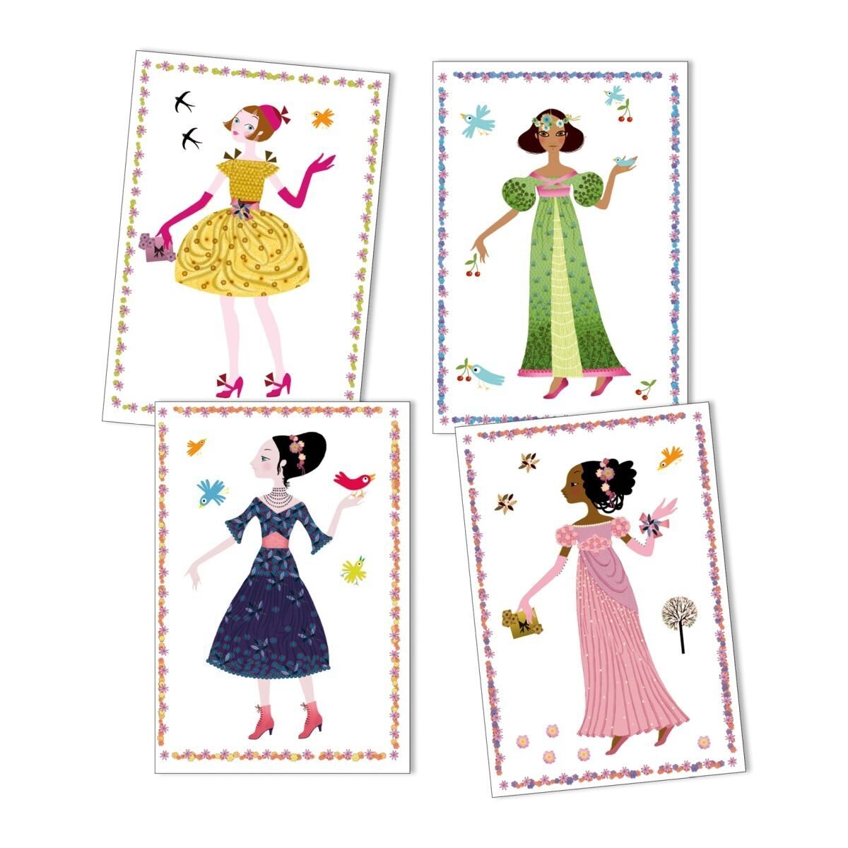 Djeco Stickerpuppen: Papier Puppen - Durch die Jahreszeiten