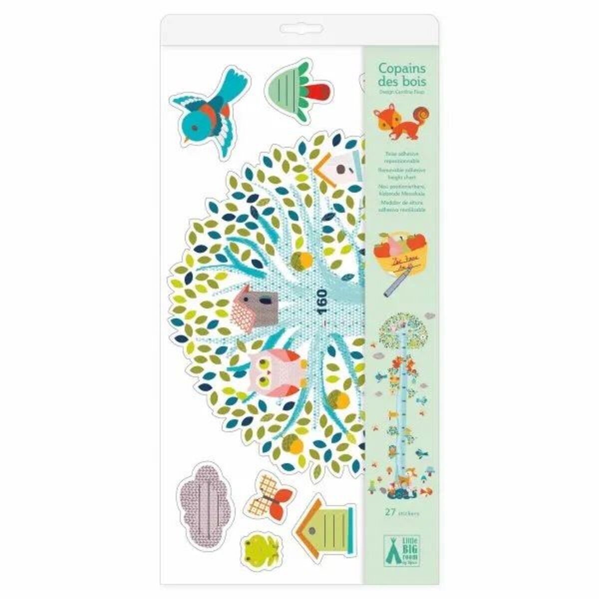 Djeco Wandsticker Messlatte: Waldfreunde