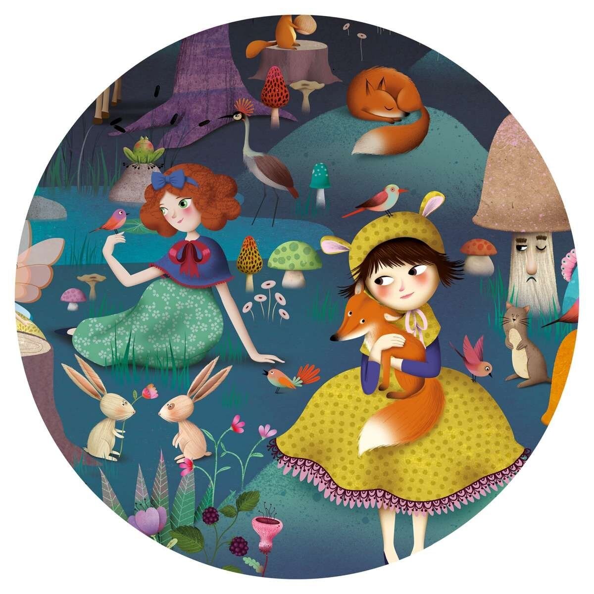 Djeco Wimmelpuzzle: Der verwunschene Wald, 100 Teile