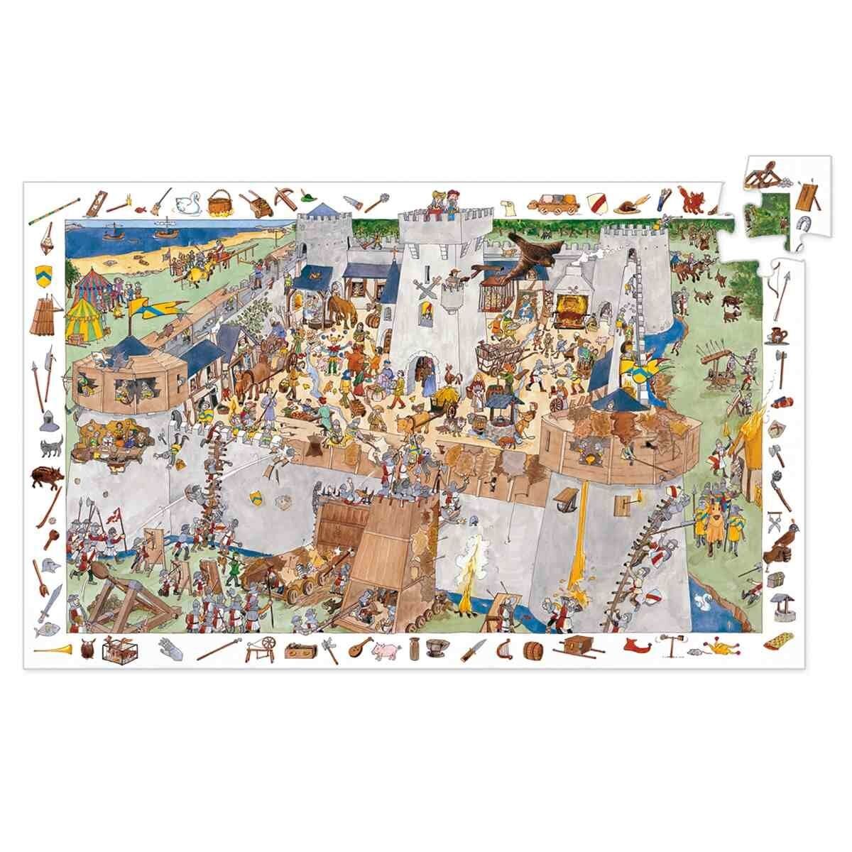 Djeco Wimmelpuzzle: Die Burg, 100 Teile
