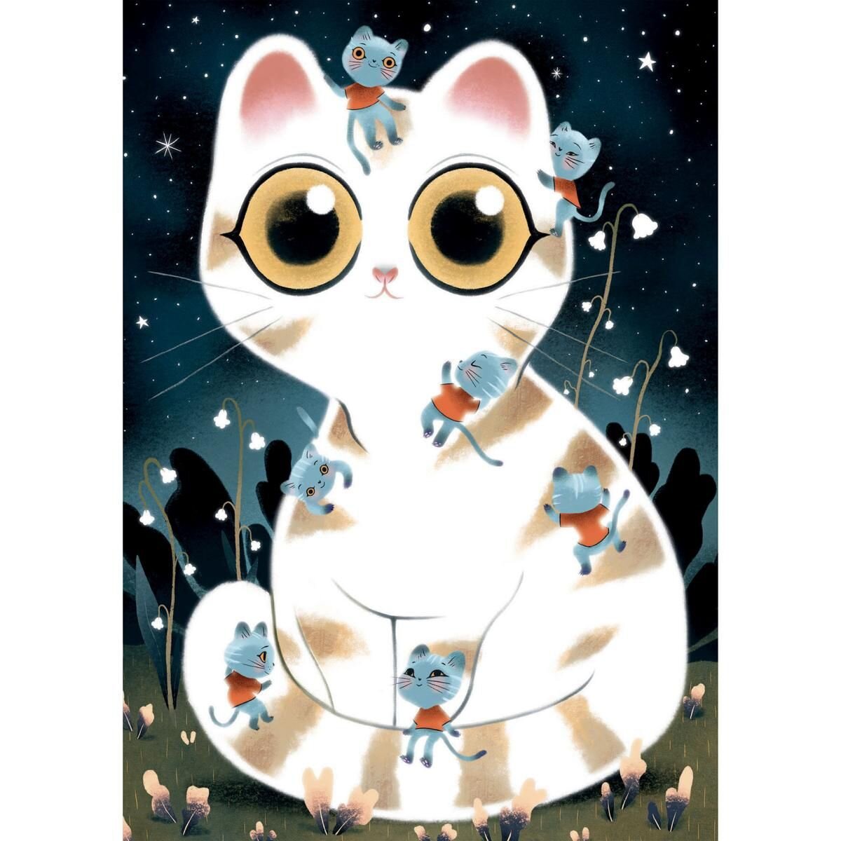 Djeco Wizzy’Puzzles: Katzen, 50 Teile