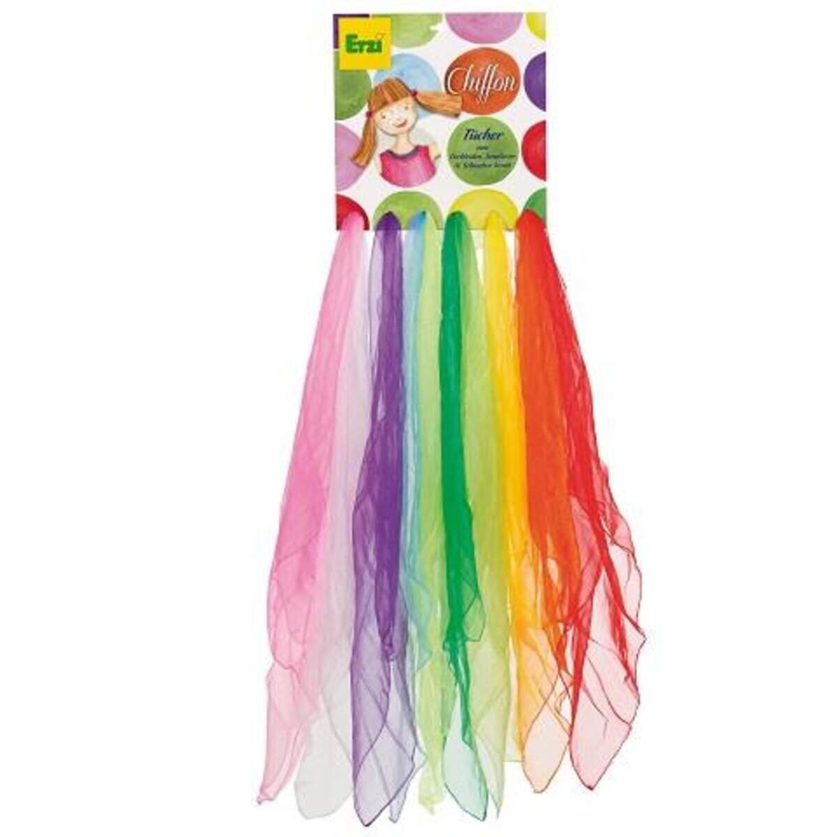 Erzi Chiffontuch klein, 1 Stück, 7-fach sortiert